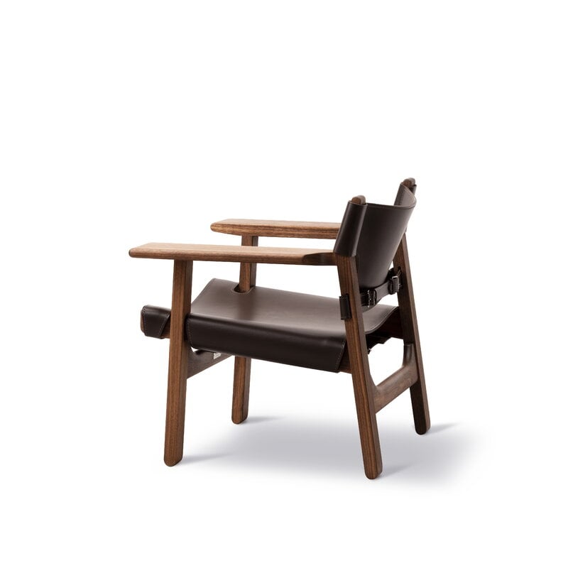 Fredericia The Spanish Chair, pelle di cavallo marrone scuro - noce oliato, immagine extra