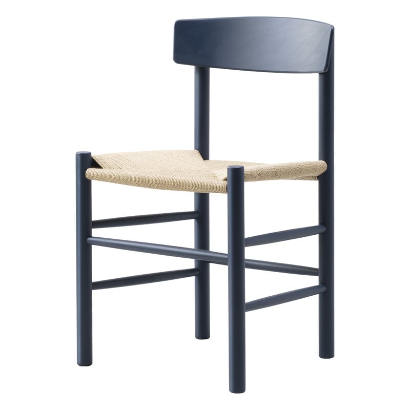 Fredericia J39 Mogensen chair, indigo blue - paper cord, view 5