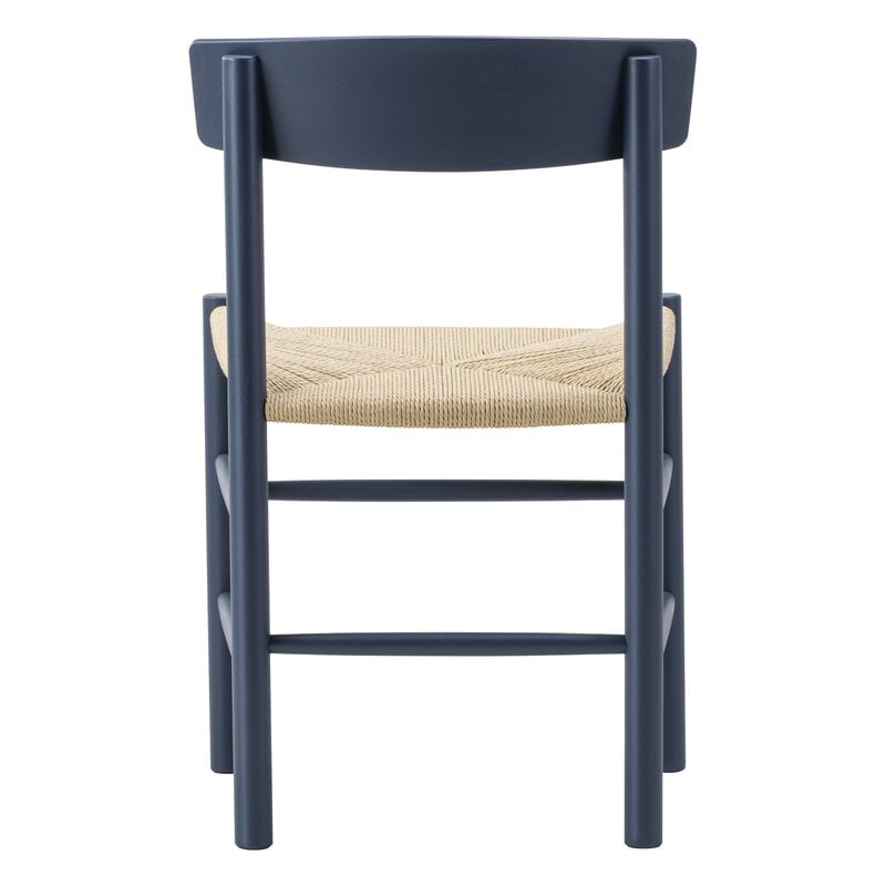Fredericia J39 Mogensen chair, indigo blue - paper cord, view 4
