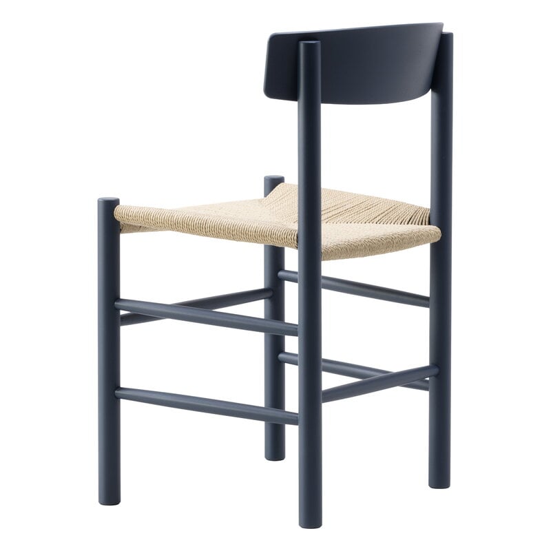 Fredericia J39 Mogensen chair, indigo blue - paper cord, view 3