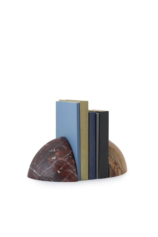 Tom Dixon Boulder bookends, 2 pcs, Flamingo - Forest brown marble, view 5