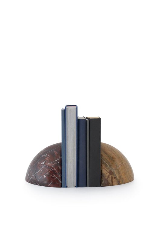 Tom Dixon Boulder bookends, 2 pcs, Flamingo - Forest brown marble, view 4