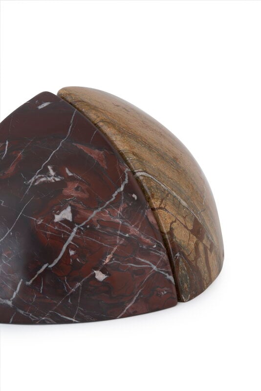 Tom Dixon Boulder bookends, 2 pcs, Flamingo - Forest brown marble, view 6