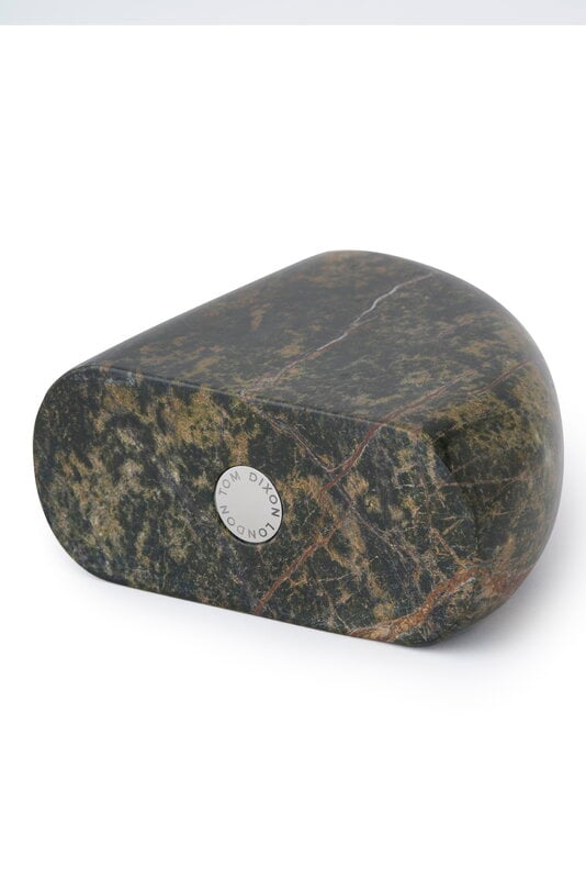 Tom Dixon Boulder maljakko, jalallinen, forest green marmori, näkymä 4