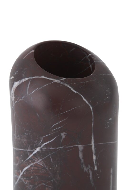 Tom Dixon Boulder maljakko, korkea, Flamingo marmori, näkymä 3