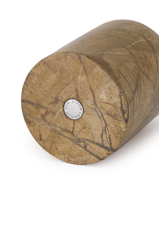 Tom Dixon Boulder maljakko, leveä, forest brown marmori, näkymä 3