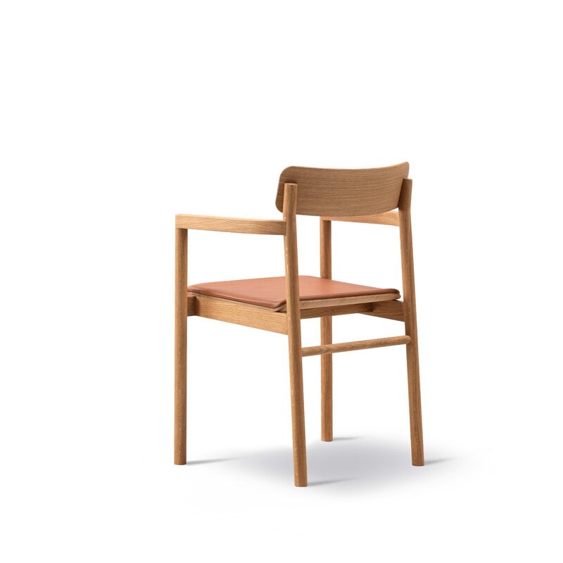 Fredericia Fauteuil Post, chêne huilé - cuir cognac, vue 4