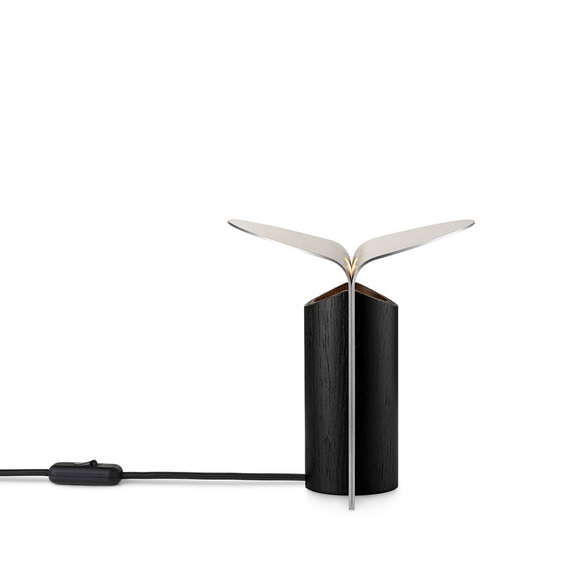 Carl Hansen & Søn RF200 Petal table lamp, black oak - brushed aluminium, extra image