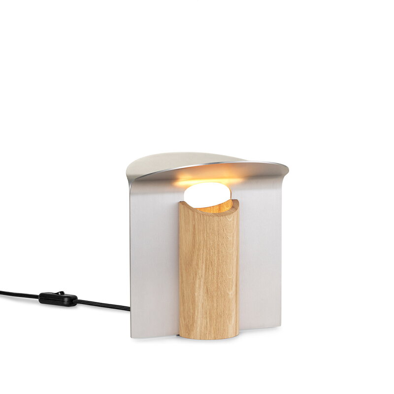 Carl Hansen & Søn RF200 Petal table lamp, oiled oak - brushed aluminium, extra image