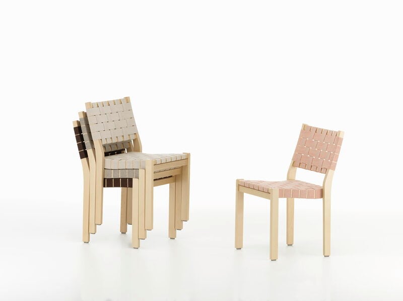 Artek Aalto chair 611, birch - natural/black webbing | Finnish Design Shop