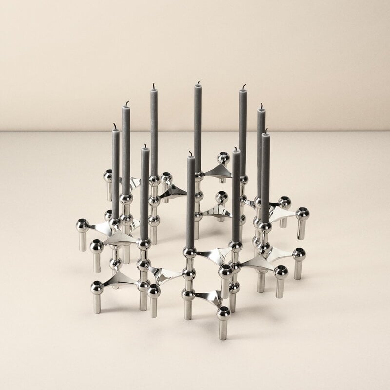 Gedateerd Verlating Verbazing STOFF Nagel candleholder, set of 3, chrome | Finnish Design Shop