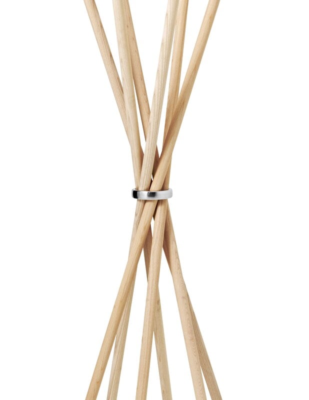 Møbel Copenhagen Coat standing coat rack, white oiled ash - polished aluminium, extra image