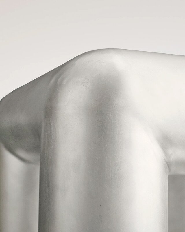 FORMARKIVET Cubio coffee table, 80 x 80 cm, raw aluminium, extra image