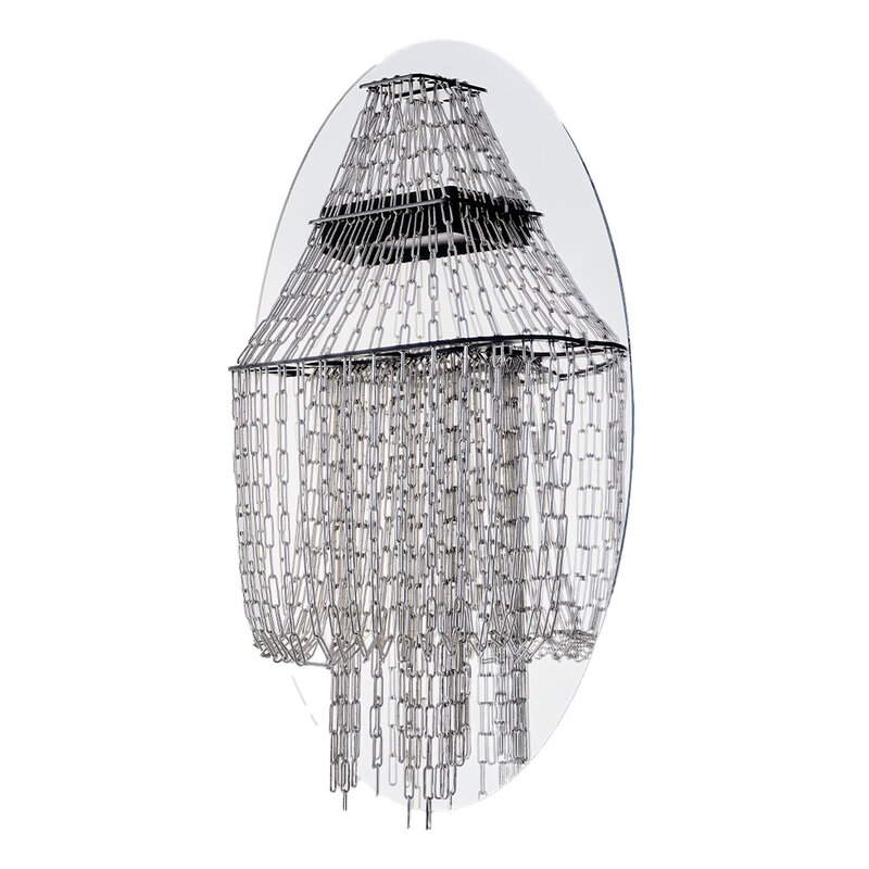 DCWéditions Lampe C Wandleuchte, Edelstahl - schwarz, extrabild
