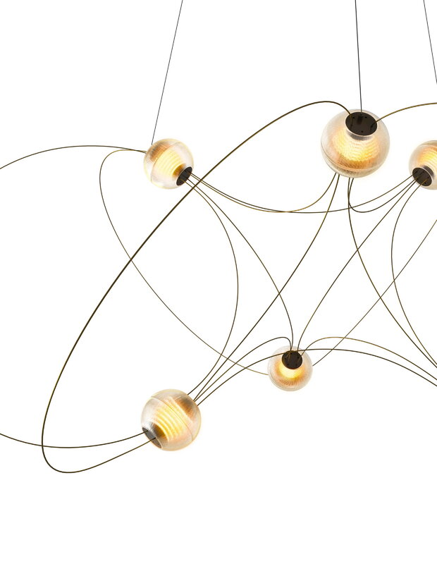 DCWéditions Munari 6 lampada a sospensione, oro, immagine extra