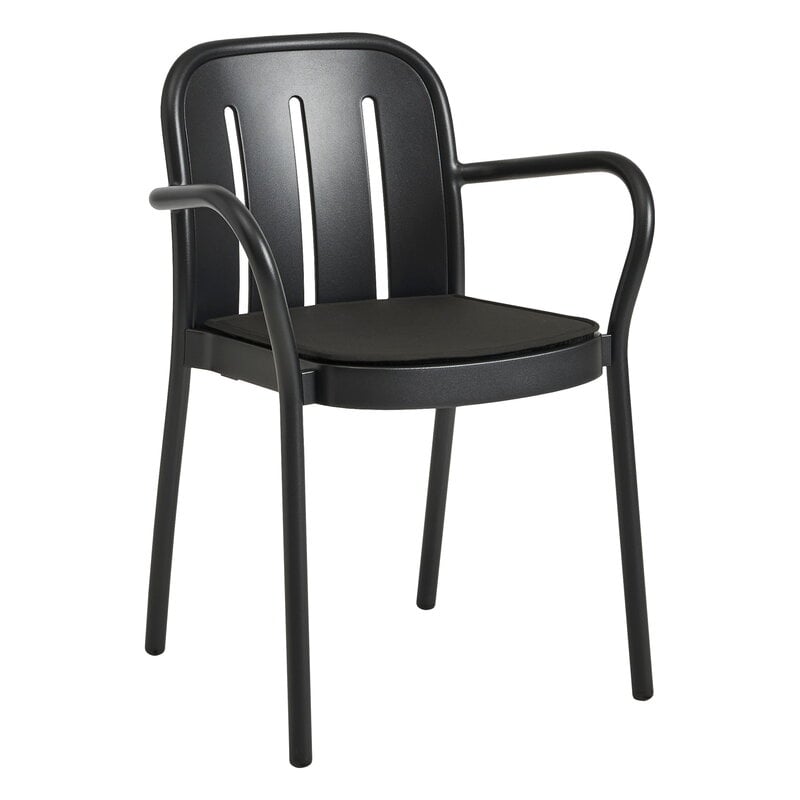 HAY Deville chaise et coussin d'assise pour fauteuil, noir, image extra