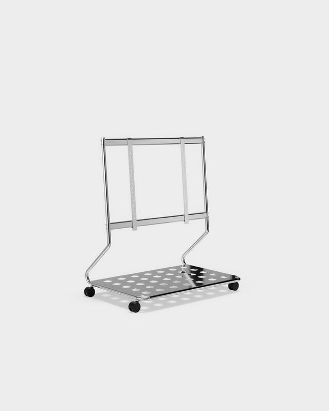 Pedestal Disco TV stand, chrome, extra image