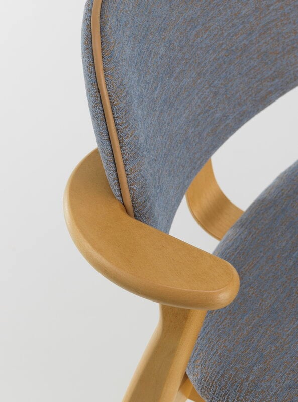 Artek Domus chair, teinté miel - Wow RE bleu/ocre - Prestige nougat, image extra