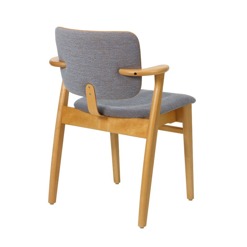 Artek Domus chair, teinté miel - Wow RE bleu/ocre - Prestige nougat, image extra