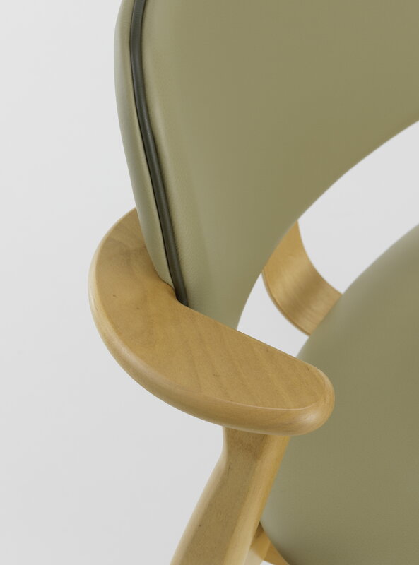 Artek Chaise Domus, miel teinté - Spectrum leaf - Spectrum moss, image extra