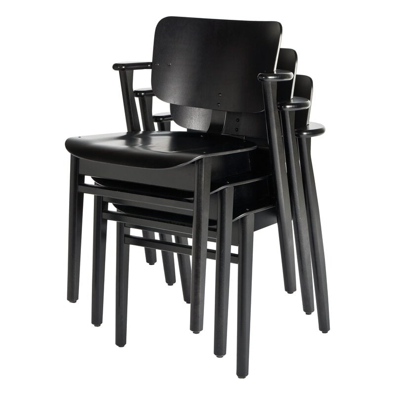 Artek Domus chair, stained black, extra image
