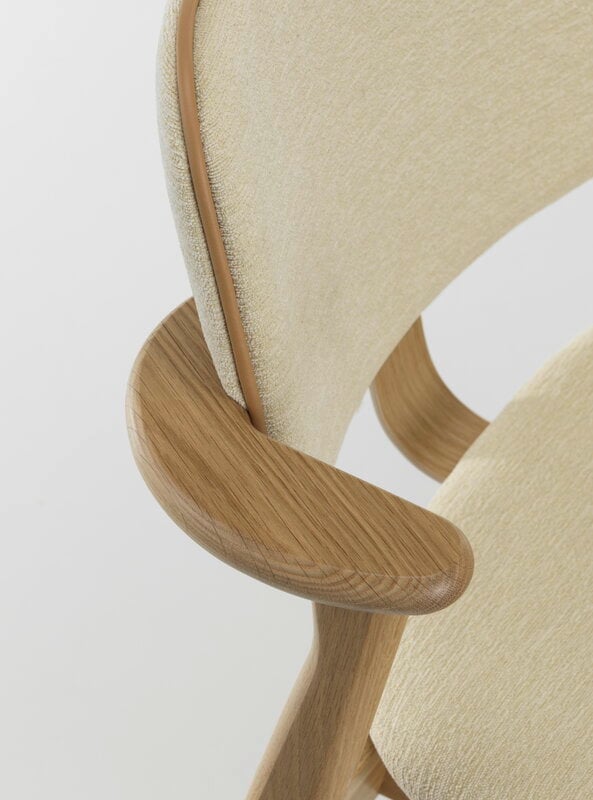 Artek Domus Stuhl, lackierte Eiche - Wow RE Creme/Weiß - Prestige Nougat, extrabild