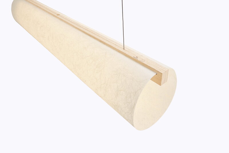 Motarasu Enso Raw 120 Pendelleuchte, beige - natur Eiche, extrabild