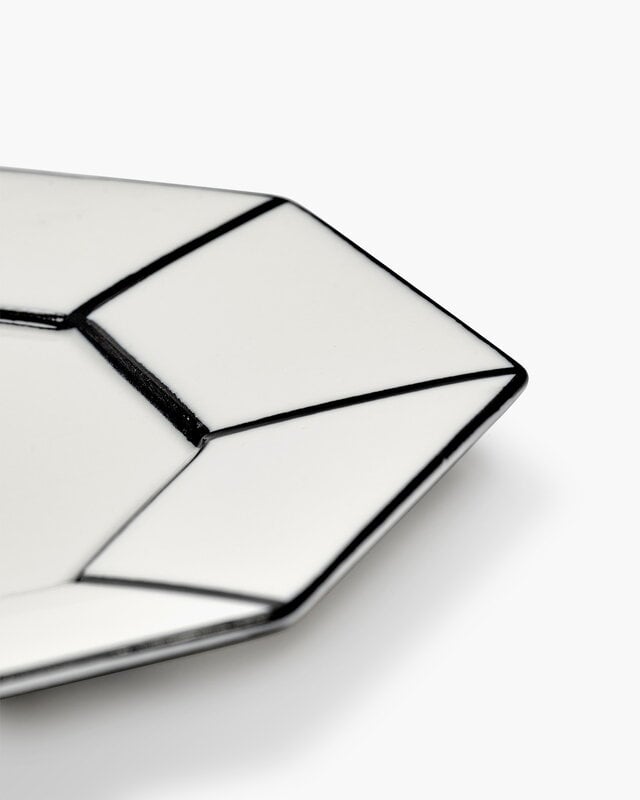 Serax Carte Blanche jälkiruokalautanen, 2 kpl, valkoinen - musta, näkymä 7
