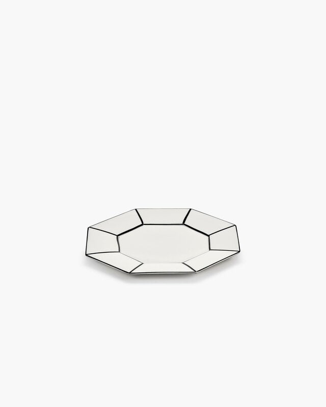 Serax Carte Blanche breakfast plate, 2 pcs, white - black, extra image