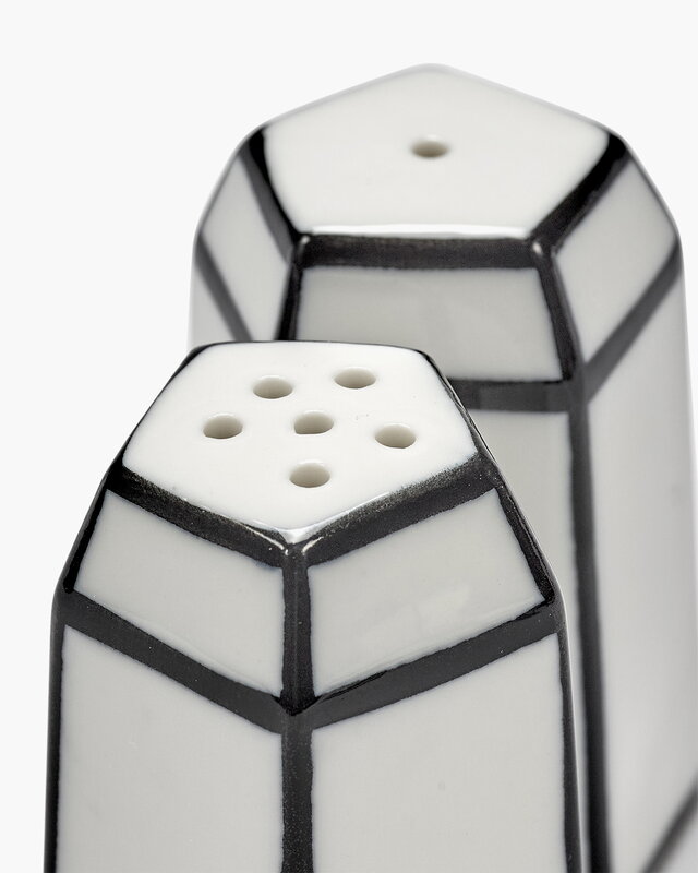 Serax Carte Blanche salt and pepper shaker, 2 pcs, white - black, view 3