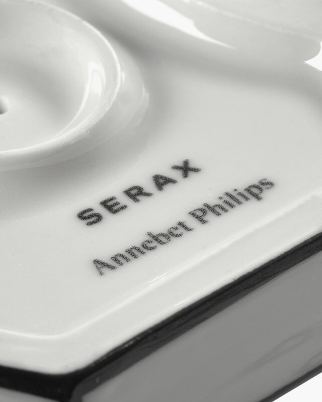 Serax Carte Blanche kynttilänjalka, M, valkoinen - musta, näkymä 2