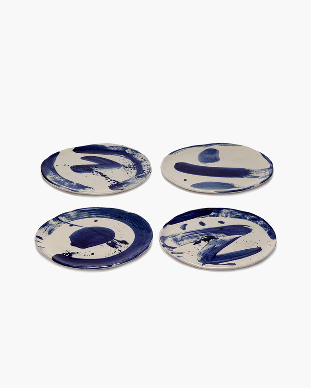 Serax Sophia breakfast plate, 4 pcs, beige - blue, view 5