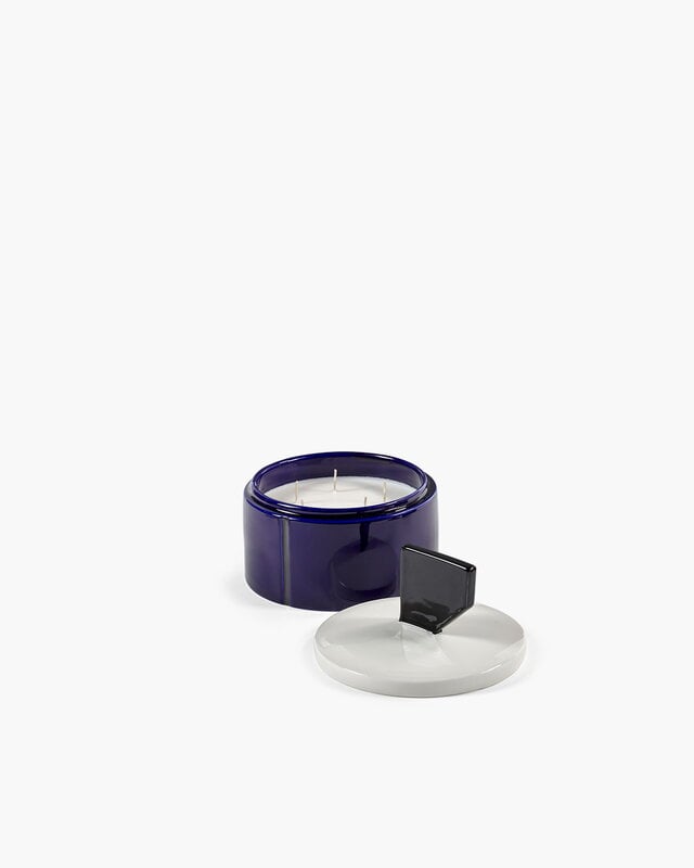 Serax Candela scented candle 01, L, blue - black, view 4