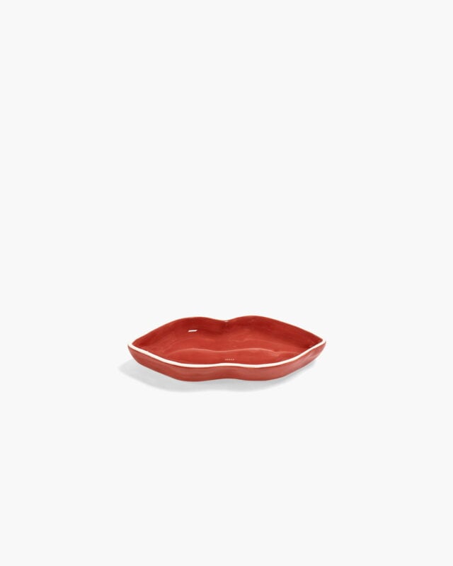 Serax Lips serving dish set, 3 pcs, white - red, extra image