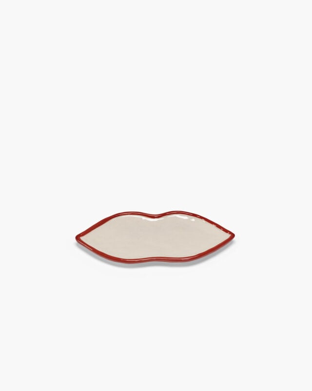 Serax Lips serving dish set, 3 pcs, white - red, extra image