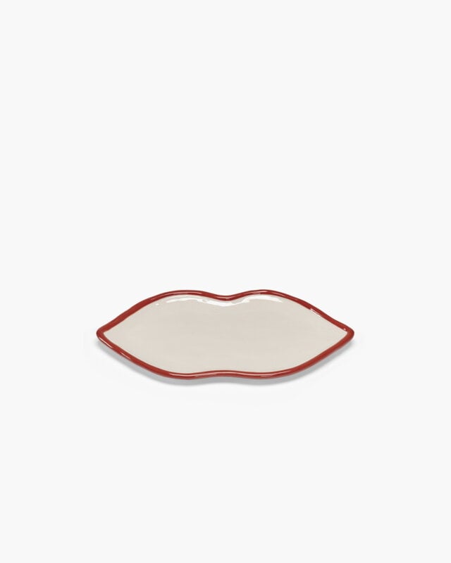 Serax Lips serving dish set, 3 pcs, white - red, extra image