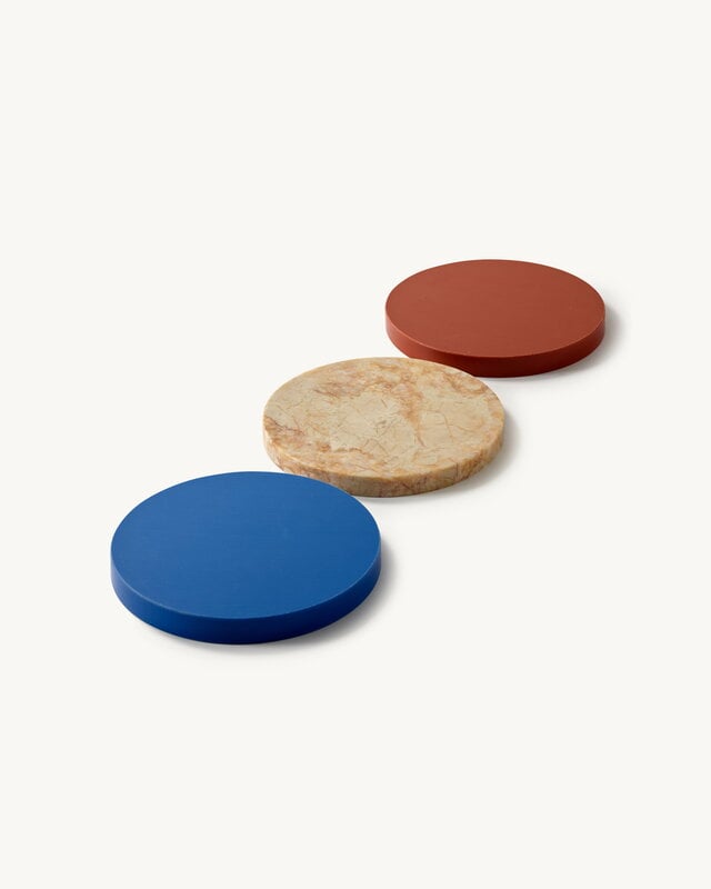 valerie_objects Three Circles tray set, 3 pcs, blue - pink - brown, extra image