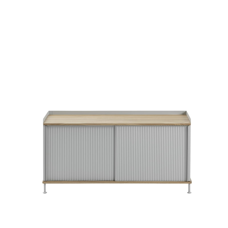 Muuto Credenza Enfold, 124,5 cm, bassa, rovere grigio Finnish