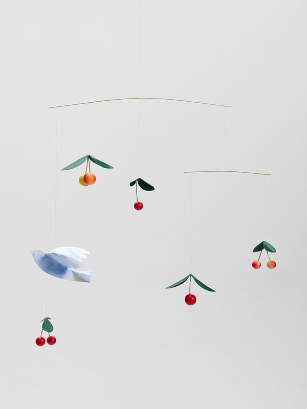 Flensted Mobiles Cherry Bird mobile, multicolour | Finnish Design Shop