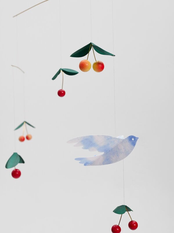 Flensted Mobiles Cherry Bird mobile, multicolour | Finnish Design Shop