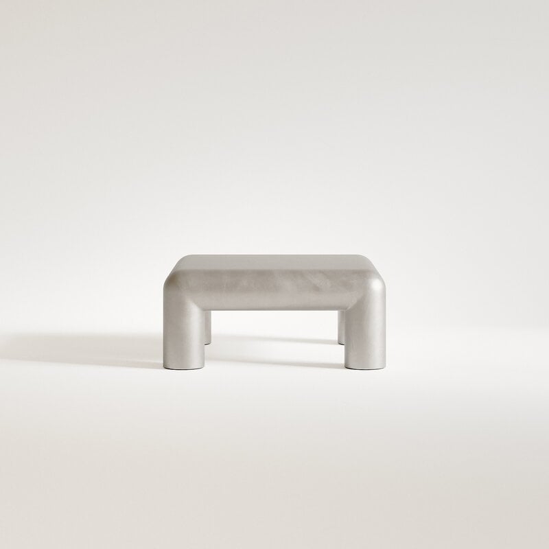 FORMARKIVET Cubio coffee table, 80 x 80 cm, raw aluminium, extra image