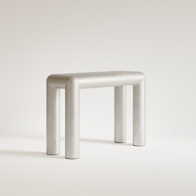 FORMARKIVET Cubio console table, 120 cm, raw aluminium, view 5