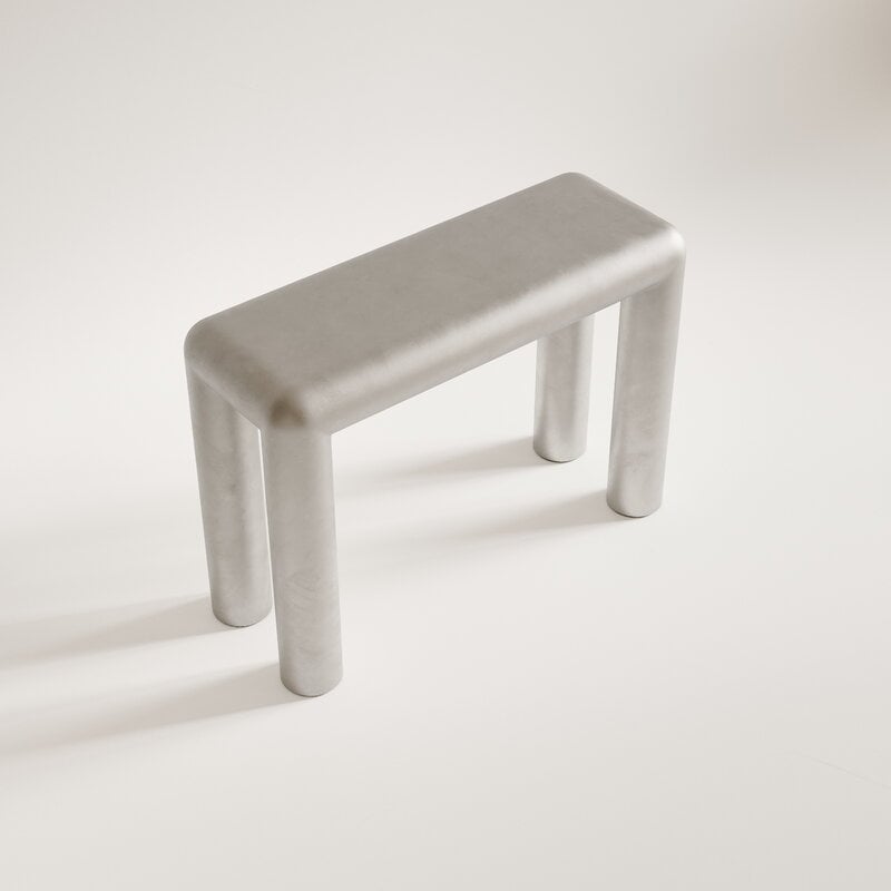 FORMARKIVET Cubio console table, 120 cm, raw aluminium, view 6
