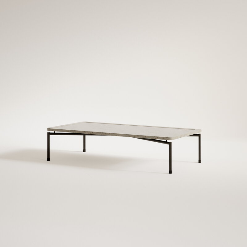 FORMARKIVET Dapple coffee table, rectangle, black - Medium Moleanos limestone, extra image