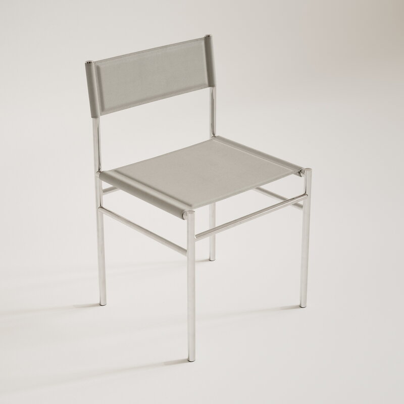 FORMARKIVET Ferra chair, steel - warm grey leather, extra image
