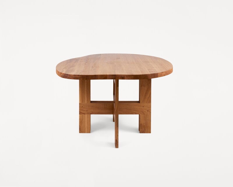 Frama Farmhouse Pond trestle table, 74 x 117 x 140 cm, natural oak ...