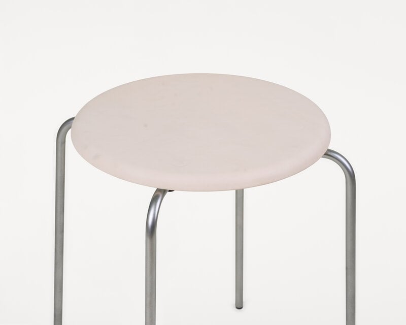Frama Petit Rond stool, stainless steel - natural leather, extra image