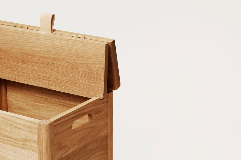 Line Laundry Box Oak Finnish Design, Wooden Linen Box With Lid