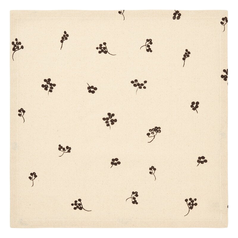 Ferm Living Baies napkins, 4 pcs, natural - dark chocolate, extra image