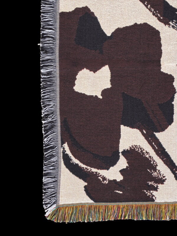 Ferm Living Cilla seinävaate/viltti, 120 x 170 cm, off-white - dark grape, tuotteen lisäkuva